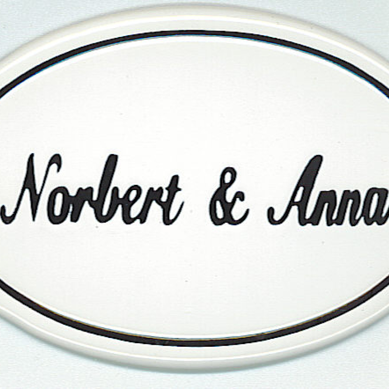 Naambord 10,5 x 7 cm